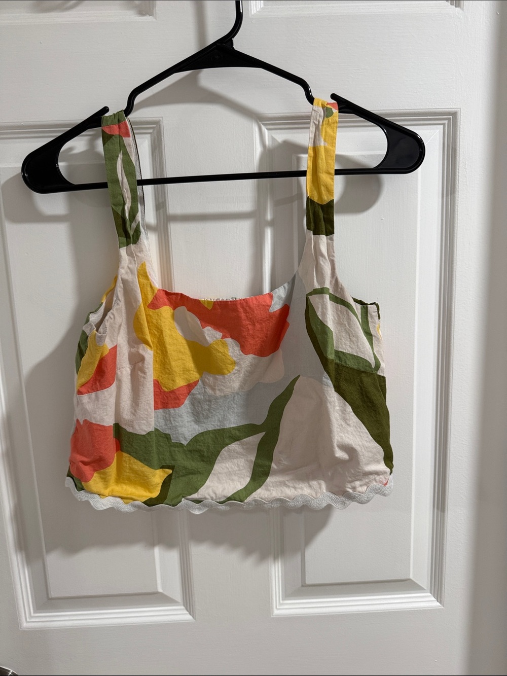 CeCe Smocked Crop Top in Pastel Colors